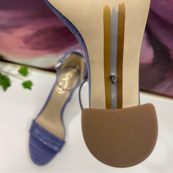 Sam Edelman Yaro Block Heel Ankle Strap Sandals in Dusty Violet Size 8 - Picture 11 of 11
